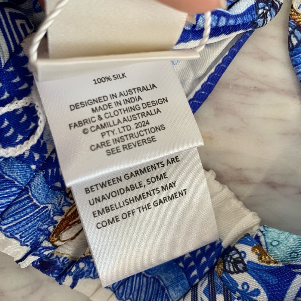 [🌟 PRICE FIRM] CAMILLA Dancing With Daylight Ring Headband Boho Blue Greek - Picture 10 of 11